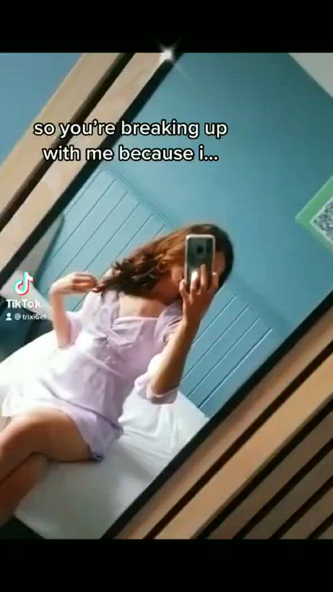 18 years old boobs girls homemade pretty sex smile tease teen tiktok gif