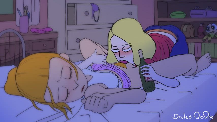 Drunk Mom Sucking Daughter's Pussy (Drules)