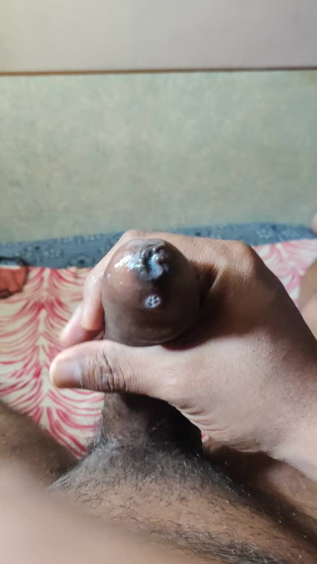 Uncut dick cums