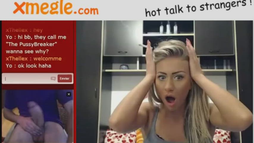 big dick camgirl cock shock reaction webcam gif