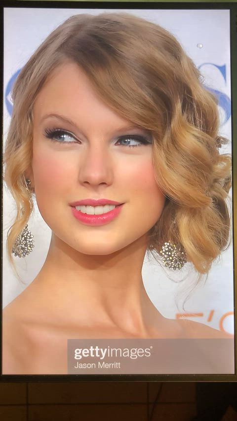 cumshot cum blonde cute facial tribute taylor swift celebrity 20 years old gif