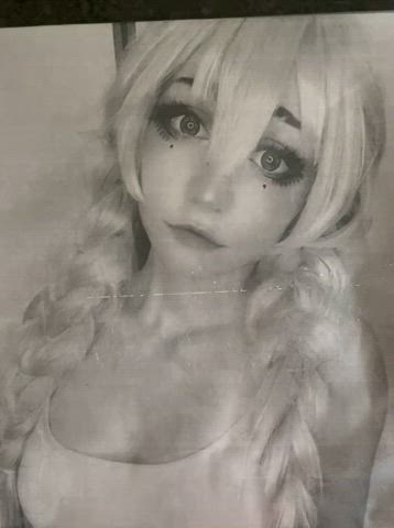big eyes celebrity cosplay costume cum cumshot small tits tribute gif