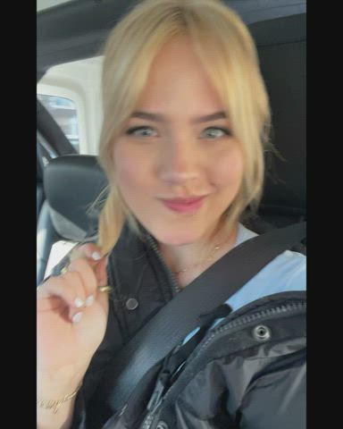 big tits blonde fake tits pool tiktok gif
