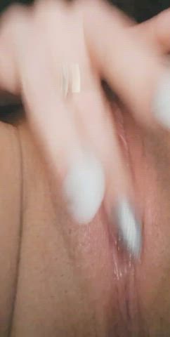 pussy pussy spread rubbing shaved pussy gif