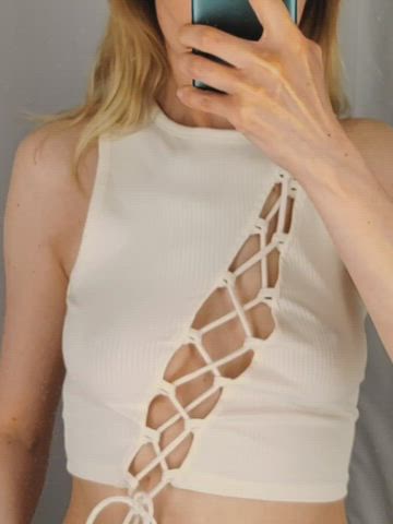 Love doing light tit porn in the dressing room [OC]