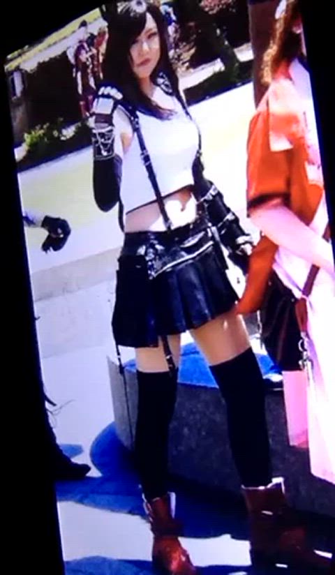 asian cosplay cumshot gamer girl geek phone rule34 superheroine tifa lockhart tribute