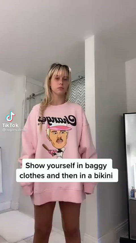18 years old amateur babe cute girls pretty tease teen tiktok tits gif