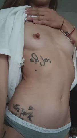 amateur petite small tits gif