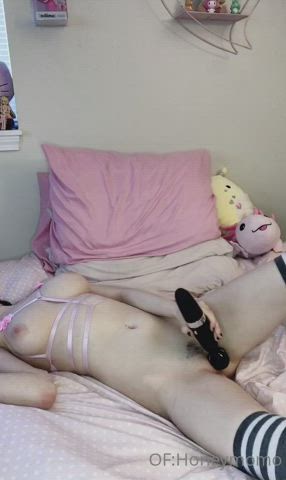 masturbating teen vibrator gif
