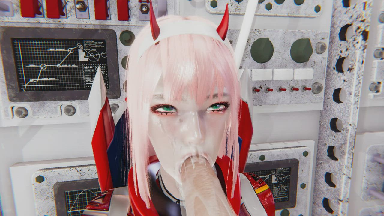 3D Blowjob Hentai Pink Sloppy gif