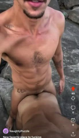anal cock public gif