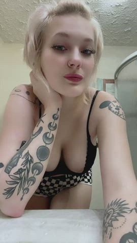 blonde boobs tits gif