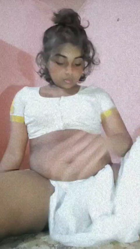 belly button chubby cum cumshot exposed indian shemale trans transgender gif