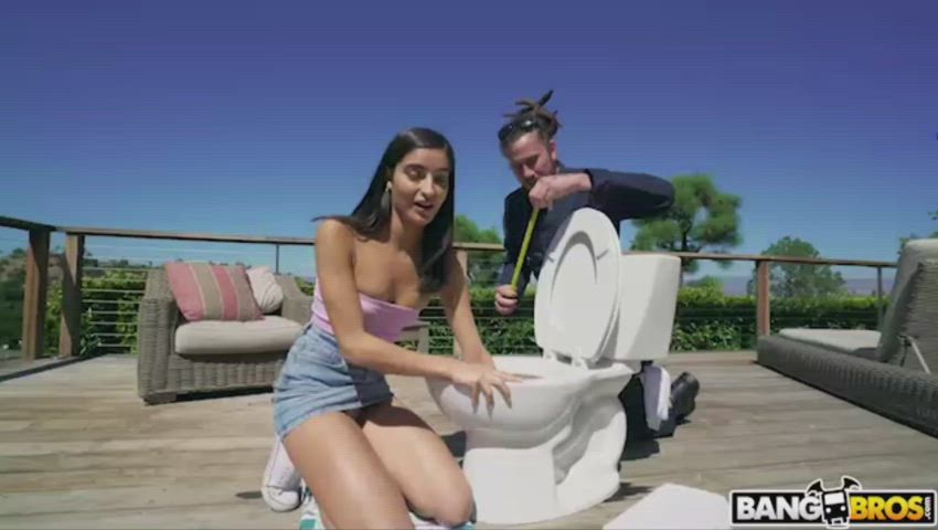 BBC Big Dick Brunette Interracial Petite gif