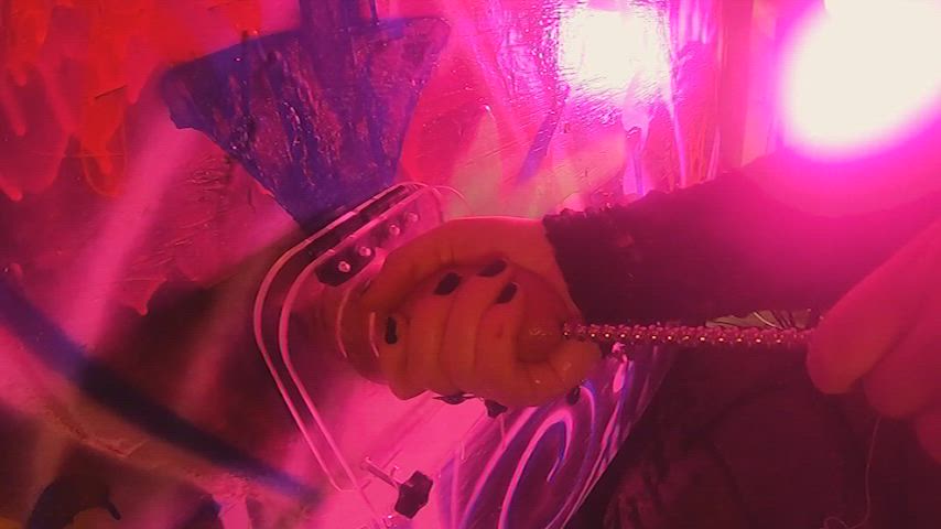 Gloryhole + Ball crusher + sounding rod = a happy female DOM =)