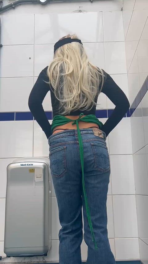 ass coworker public work worker gif