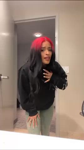 ass cute extra small latina petite wrestling yoga pants gif