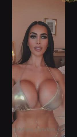 Bikini Huge Tits Tease gif
