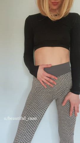 Jus’ doin’ what yoga pants are meant for