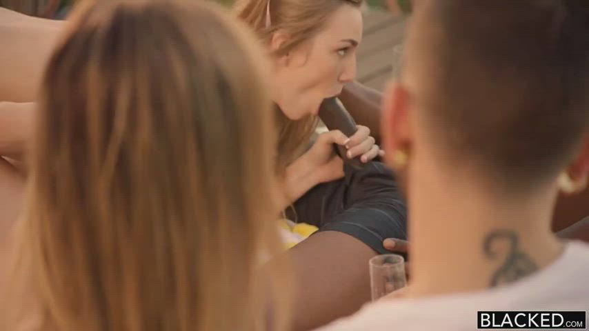 Jillian Janson: Doesn't that turn you on, so much? It's so big in her mouth. Is your