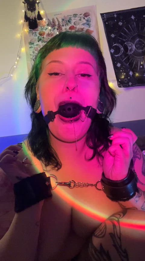 I hope Master doesn't mind if I stain his floor with my drool while he punishes me