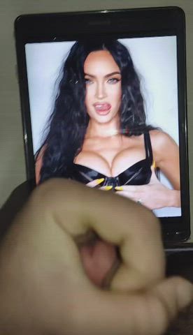cum cum on tits cumshot megan fox tribute gif
