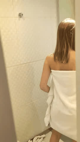 I'm not sure why she has great tan lines on the bottom but none on top....who cares?