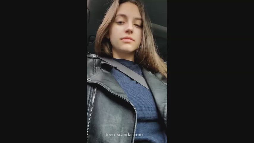 amateur big tits car flashing gif