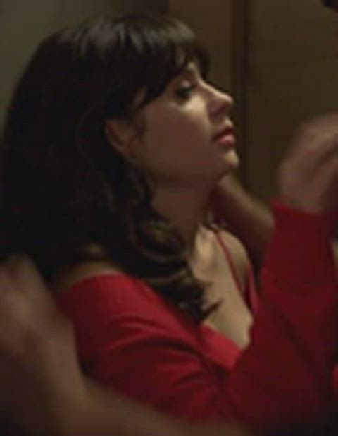 bra brunette zooey deschanel gif
