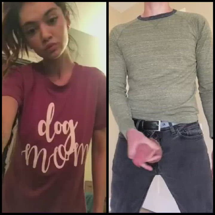 Cumming hard for a dog mom.