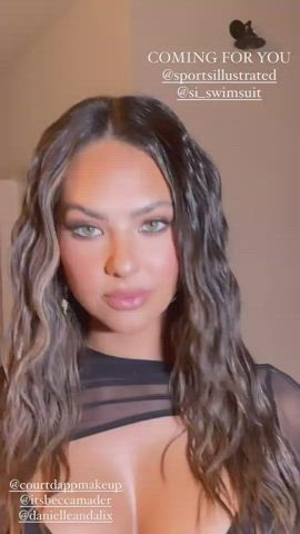 Busty Dress Model gif