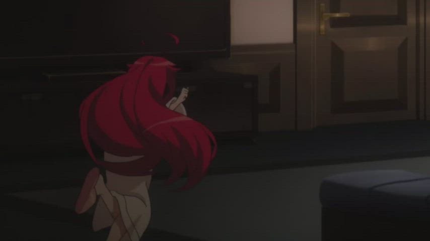 Anime Big Tits Bouncing Tits Ecchi Jiggling Redhead gif