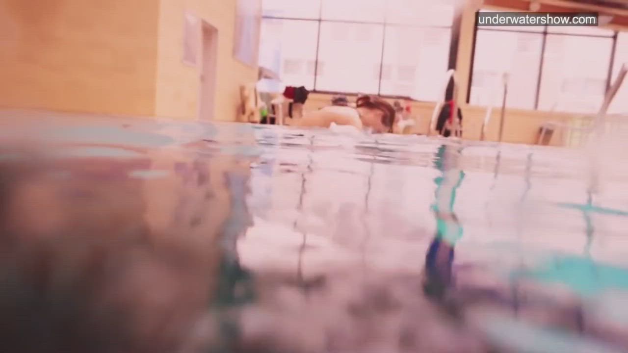 Beach European Nudist Pool Swimming Pool Teasing Underwater gif