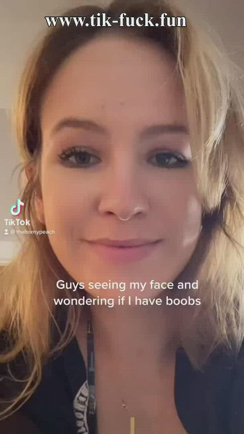 amateur big tits boobs cute pussy sex solo teen tiktok tits gif