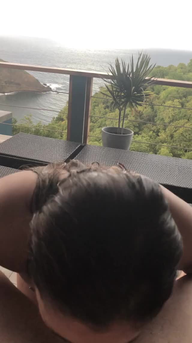 Blowjob with a view