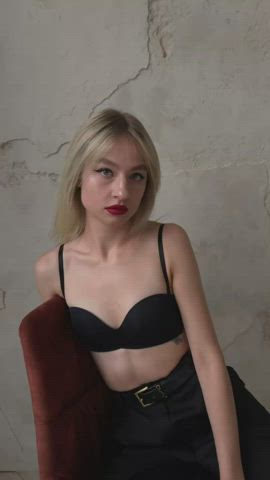 Would you cum on my small tits and tummy?
