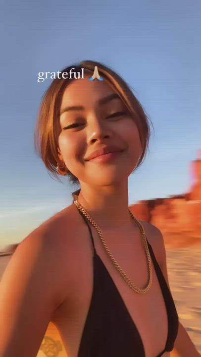 Asian Australian Brunette gif
