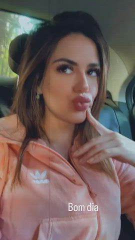 Brazilian Brown Eyes Brunette Car Dani Facial Goddess Labia Tease gif