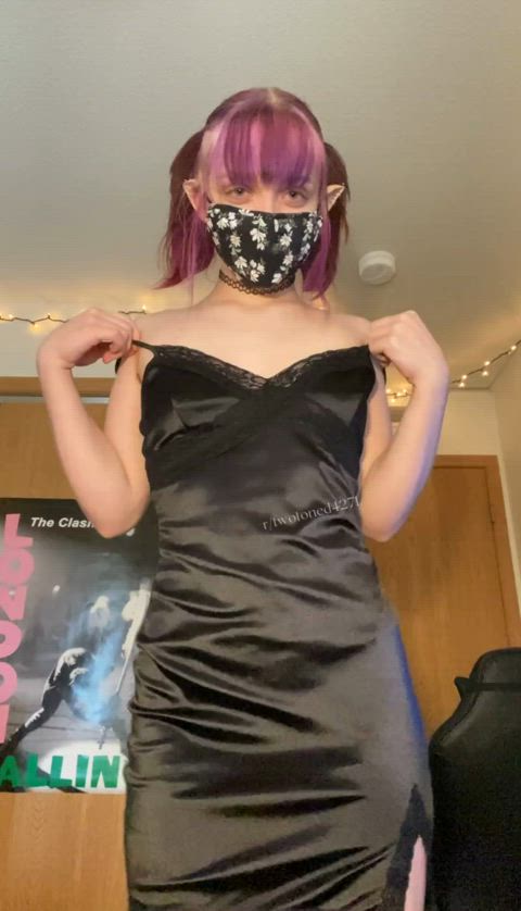 boobs cute elf emo goth gif