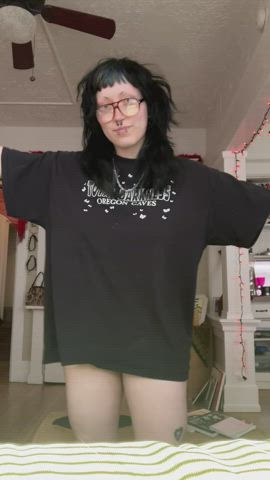 Revealing what’s under my big shirt