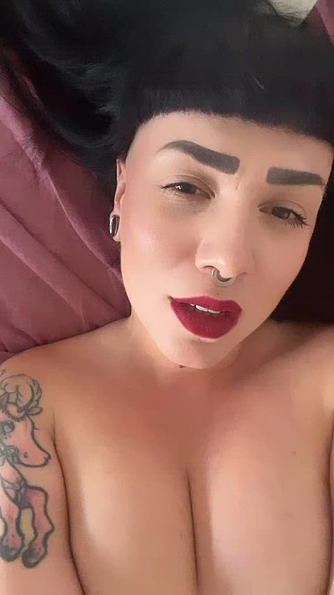 alternative goth lipstick gif