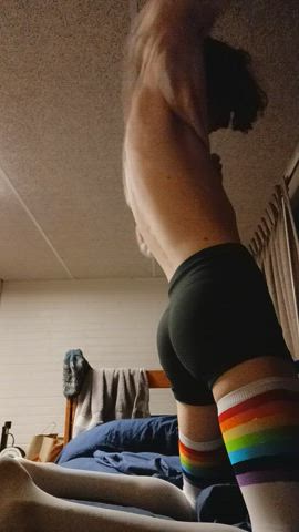 cute femboy strip gif