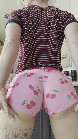 Grabbing and squeezing the backside goodies