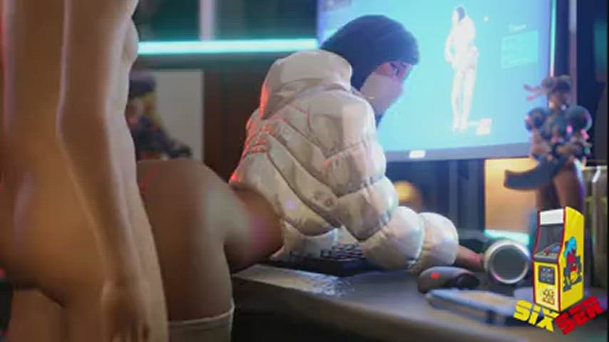 bending over big ass rule34 gif