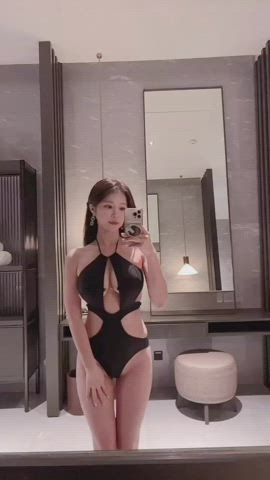 asian bikini korean onlyfans swimsuit tease teen tight gif
