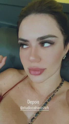Boobs Brazilian Brown Eyes Brunette Facial Goddess Labia Tease gif