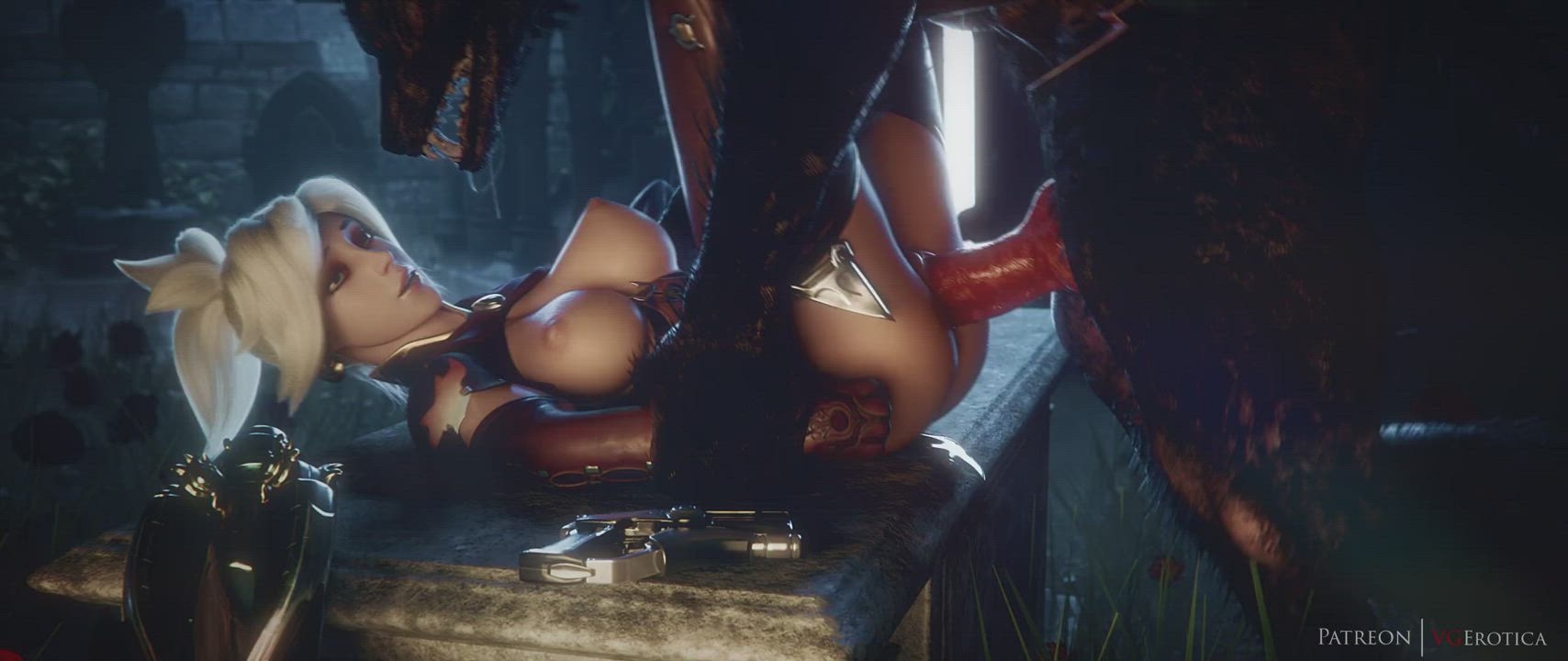 Mercy getting dicked down by a werewolf (VGerotica)