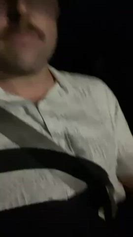 Cruising and looking for hitch hikers.