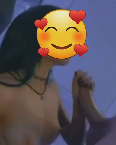 Cute goth cock teaser