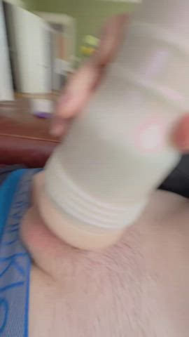 amateur big dick cumshot homemade jerk off masturbating gif